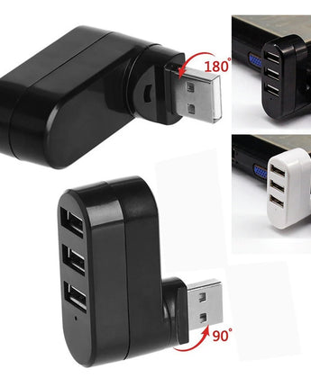 3 Port Multi 2.0 USB HUB Mini USB Hub High Speed Rotate Splitter Adapter For Laptop Notebook For PC Computer Accessories