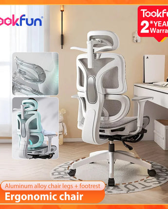 Tookfun Ergonomic Chair Waist Support Office Chair 4D Armrest Computer Gaming Seat Lift Swivel Chair Home Furniture 3D Headrest