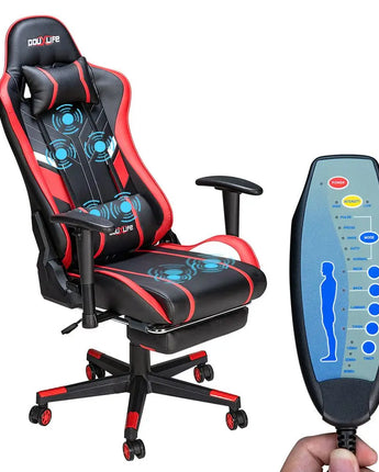 GC-RC03 Gaming Chair Massage Ergonomic High Back Design Lumbar Relax New Customized PU Massage Computer Office Chairs