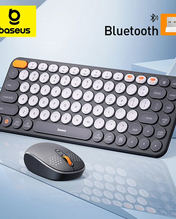 Baseus Mouse Bluetooth Wireless Computer Keyboard and Mouse Combo with 2.4GHz USB Nano Receiver  for PC MacBook Tablet Laptop